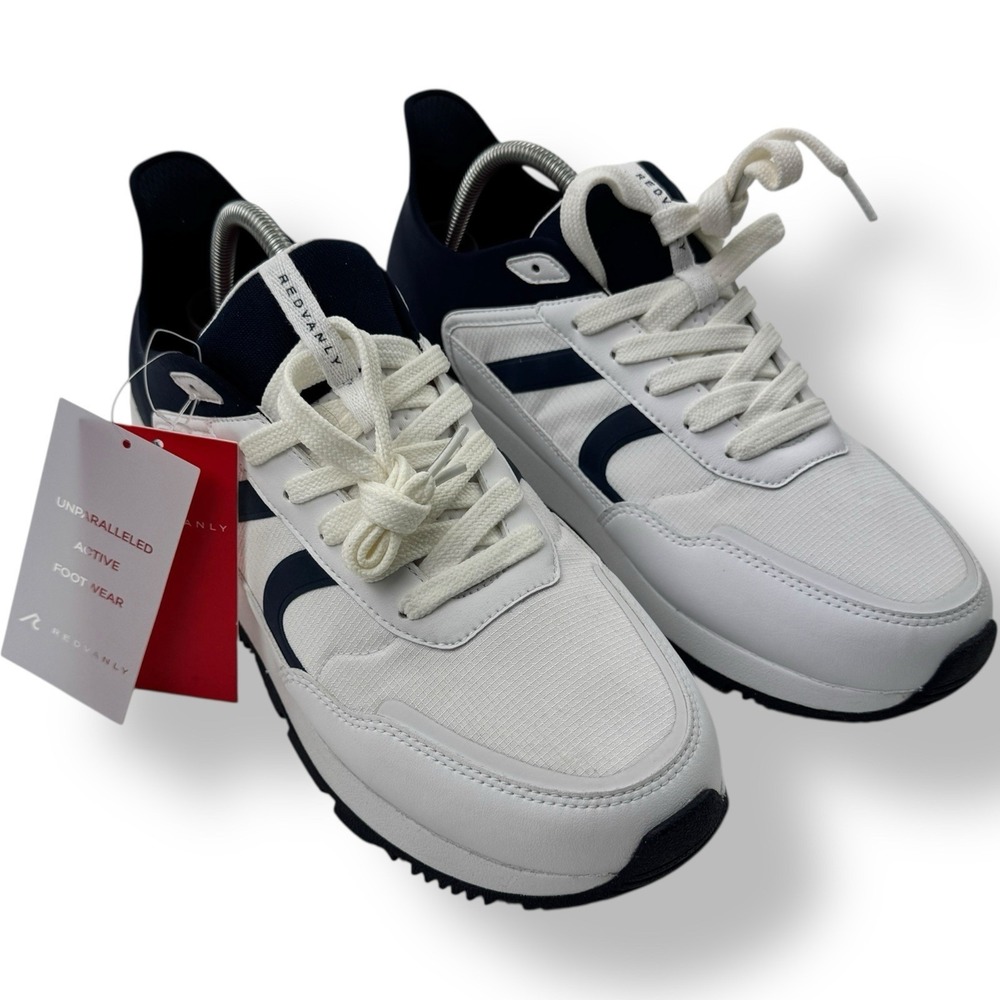 Redvanly White Navy Challenger S2504 Spikeless Golf Sneakers Men's Size 11.5 NWT